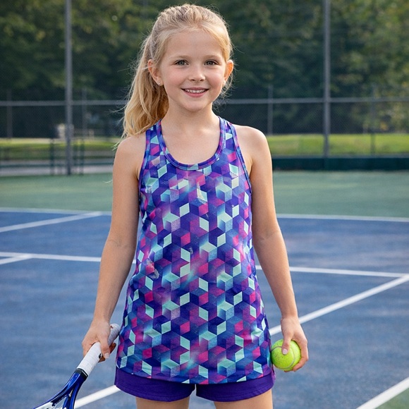 Ivivva Other - Ivivva Purple and Blue Geometric Tank Top